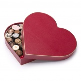 Heart Box (Red) with 45 Chosen Chocolates 600g