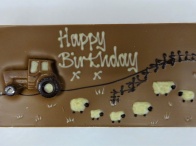 Message Bar (Milk Chocolate) 200g: Happy Birthday TRACTOR