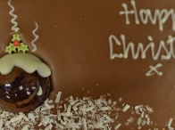 Novelty Bar (Milk Chocolate) 200g: Happy Christmas Pudding