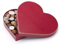 Heart Box (Red) with 45 Chosen Chocolates 600g